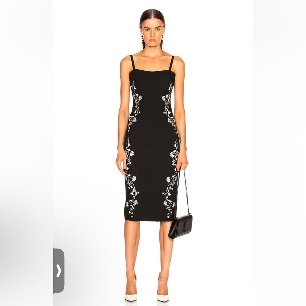 Cinq a Sept Black Embroidered Chloe Dress